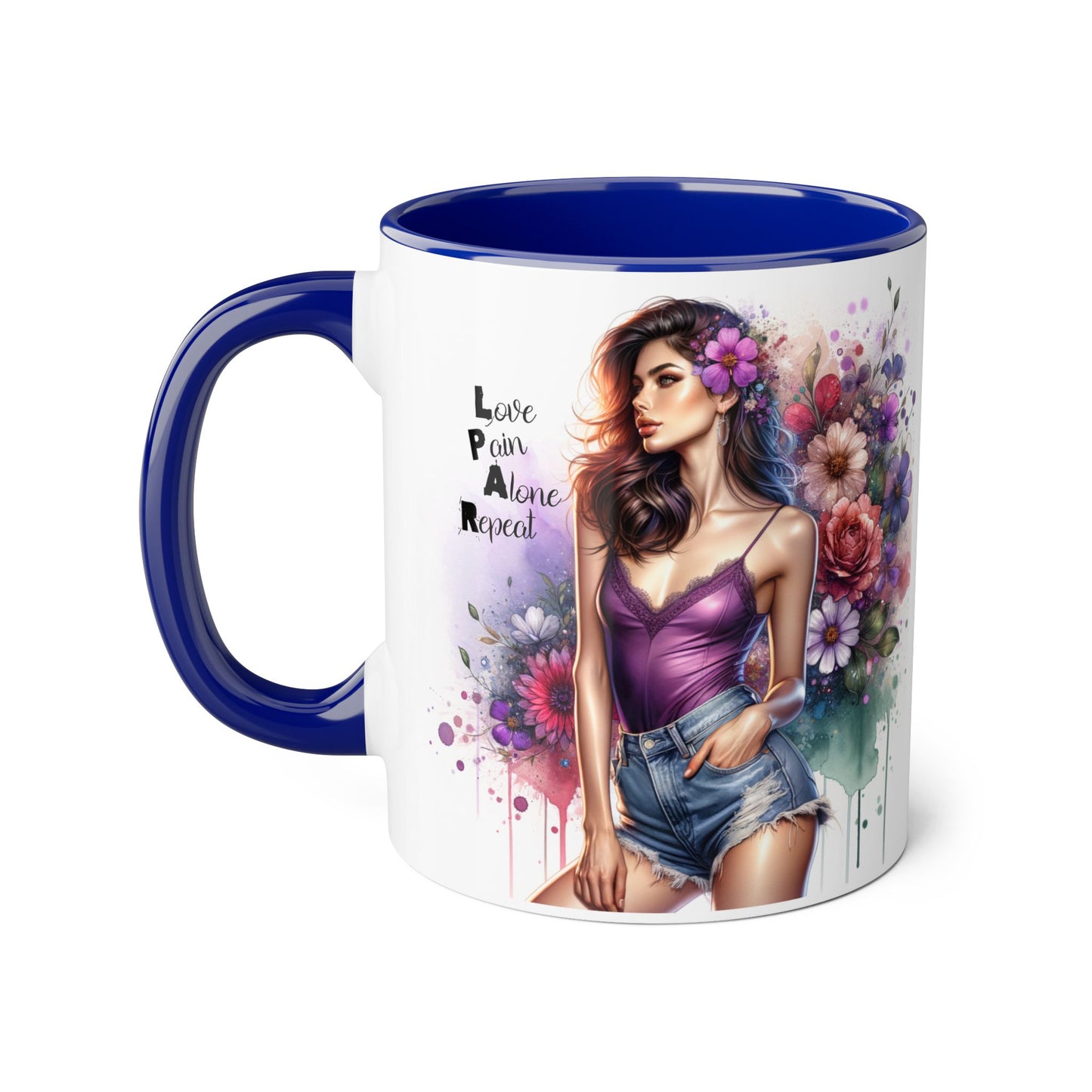 Floral Design Mug, Artistic Coffee Cup, Unique Gift, Vibrant Home Decor, Inspirational Drinkware, Birthday Present