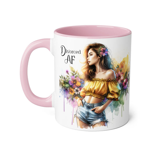 Empowering Divorced AF Accent Mug | Inspirational Coffee Cup for Fostering Positivity, Self-Care, Gifts for Newly Divorced, [...]