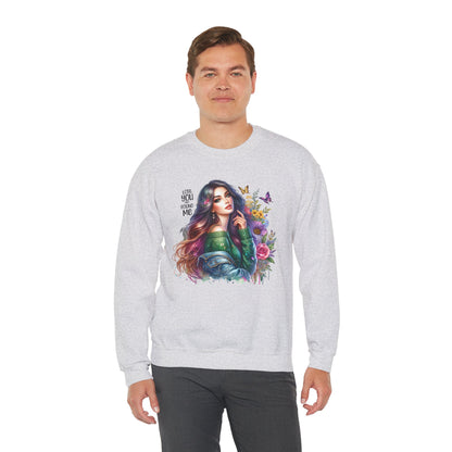Lost You And Found Me Bohemian Floral Crewneck Sweatshirt, Cozy Graphic Sweatshirt, Gift for Her, Unique Art Pullover, Spring Fashion Crew