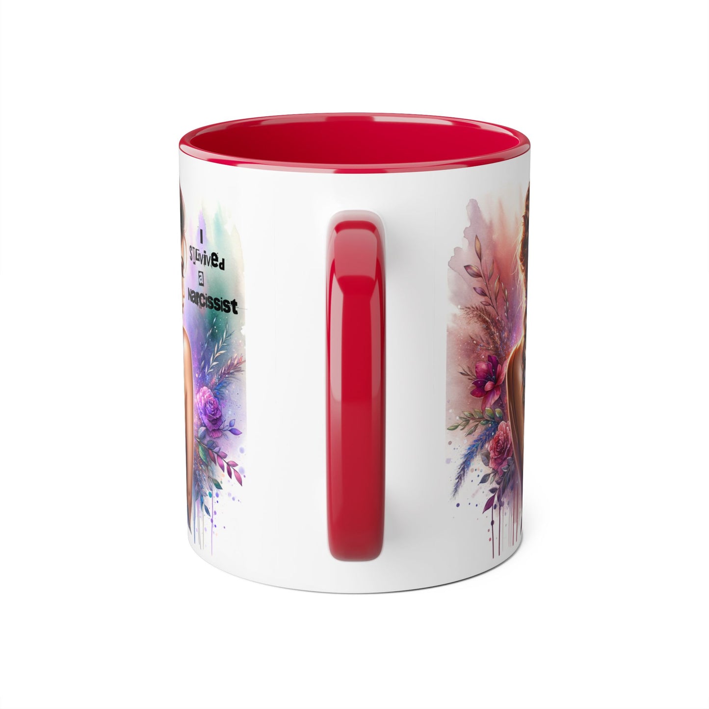 Artistic Accent Mug, Beautiful Coffee Cup, Unique Gift Idea, Home Décor, Self-Love Reminder, Floral Art Mug, Motivational Tea Cup