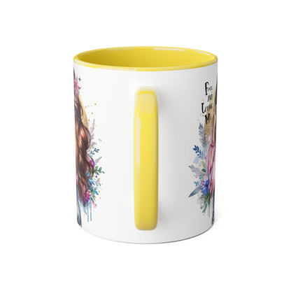 Bohemian Accent Mug, 11oz Coffee Cup for Free-Spirited Souls, Gift for Her, Artful Drinkware, Inspirational Coffee Mug
