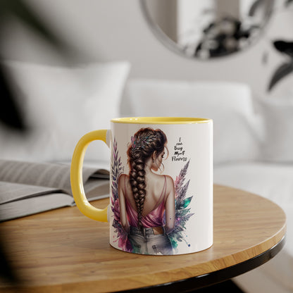 I Can Buy Myself Flowers Floral Inspirational Accent Mug - Perfect Gift for Women, Coffee Lovers, Housewarming, Birthdays, or Motivational Decor