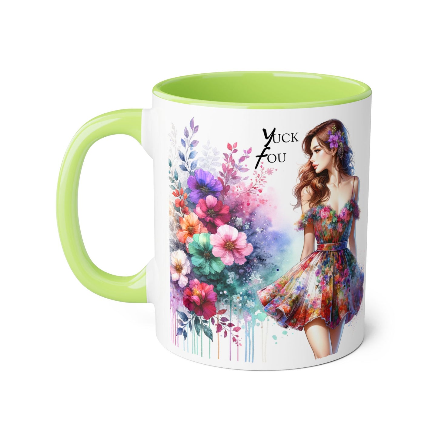 Yuck Fou Floral Accent Mug, 11oz Coffee Cup, Colorful Gift for Her, Art-Inspired Tea Mug, Unique Ceramic Drinkware, Birthday, Mother's Day, [...]