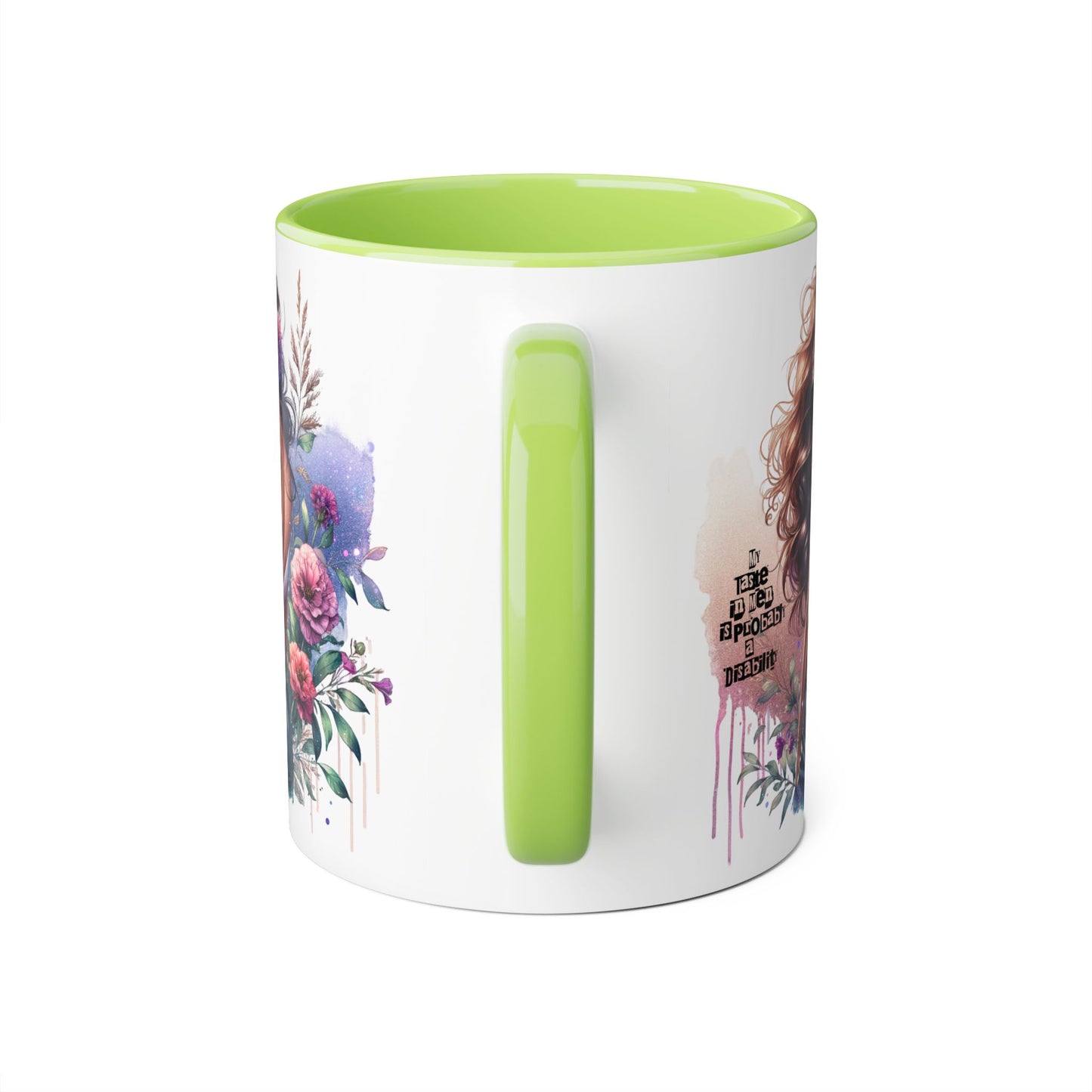 Funny Accent Mug - My Taste in Men is Probably a Disability Humor 11oz Cup