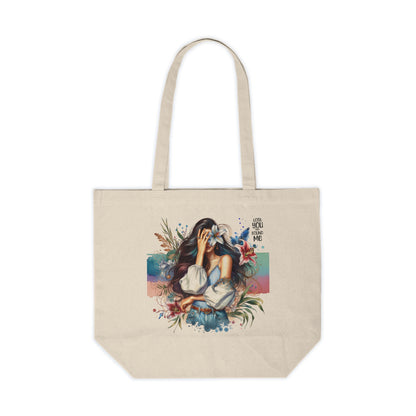 Lost You and Found Me Artistic Canvas Shopping Tote - Eco-Friendly Reusable Bag, Boho Chic, Beach, Grocery, Gift Idea
