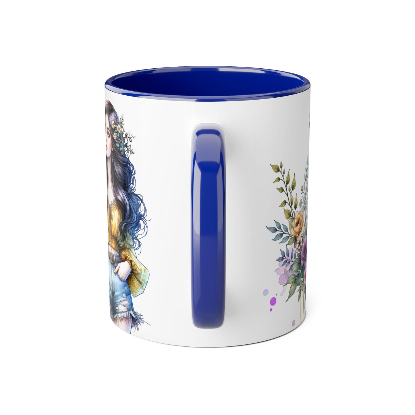 Inspirational Floral Accent Mug - 11oz, 'I Am My Own Happily Ever After '