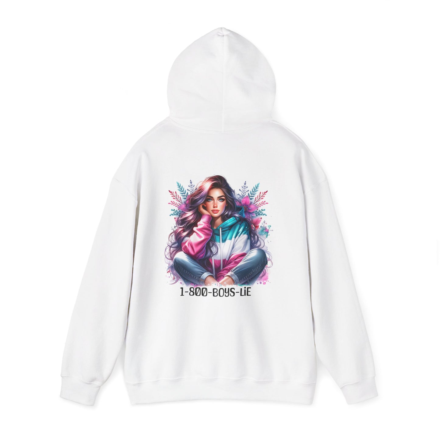 1-800-Boys-Lie Colorful Graphic Hoodie for Women, Cozy Unisex Sweatshirt, Trendy Streetwear, Perfect Gift for Any Occasion