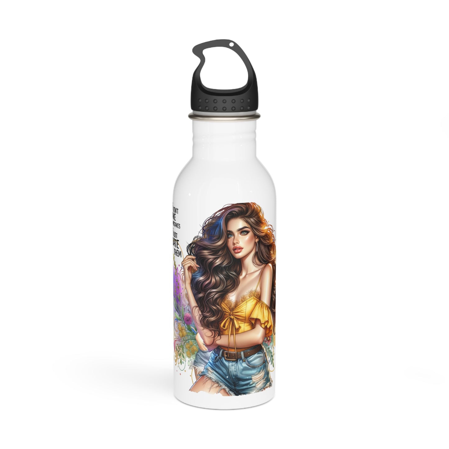 I Don't Make Mistakes, I Date Them Vibrant Stainless Steel Water Bottle - Motivational Quote & Colorful Design, Eco-Friendly Drinkware, Fitness Hydration, Gift Idea