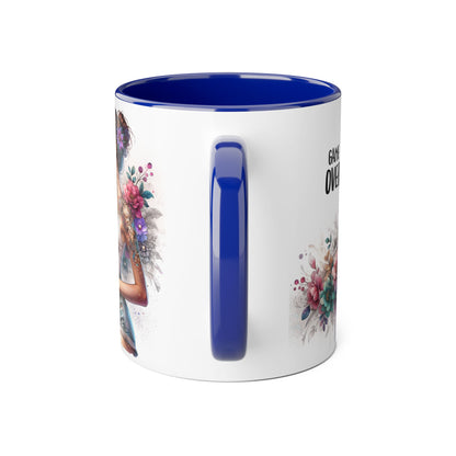 Floral Game Over Mug | Stylish Coffee Cup for Gamers | Unique Gift for Birthdays, Holidays, or Just Because, Tea Mug, Accent Mugs