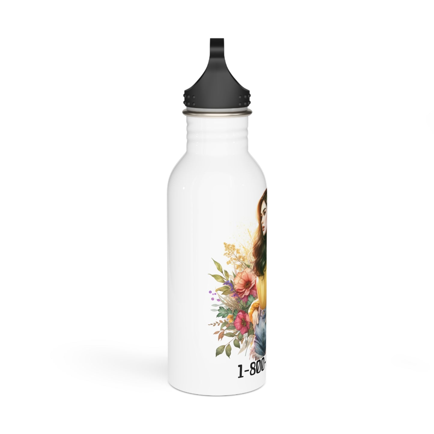 Floral Stainless Steel Water Bottle - 1-800-BOYS-LIE, Eco-Friendly Gift, Perfect for On-the-Go, Cute Water Bottle, Flower Design, [...]