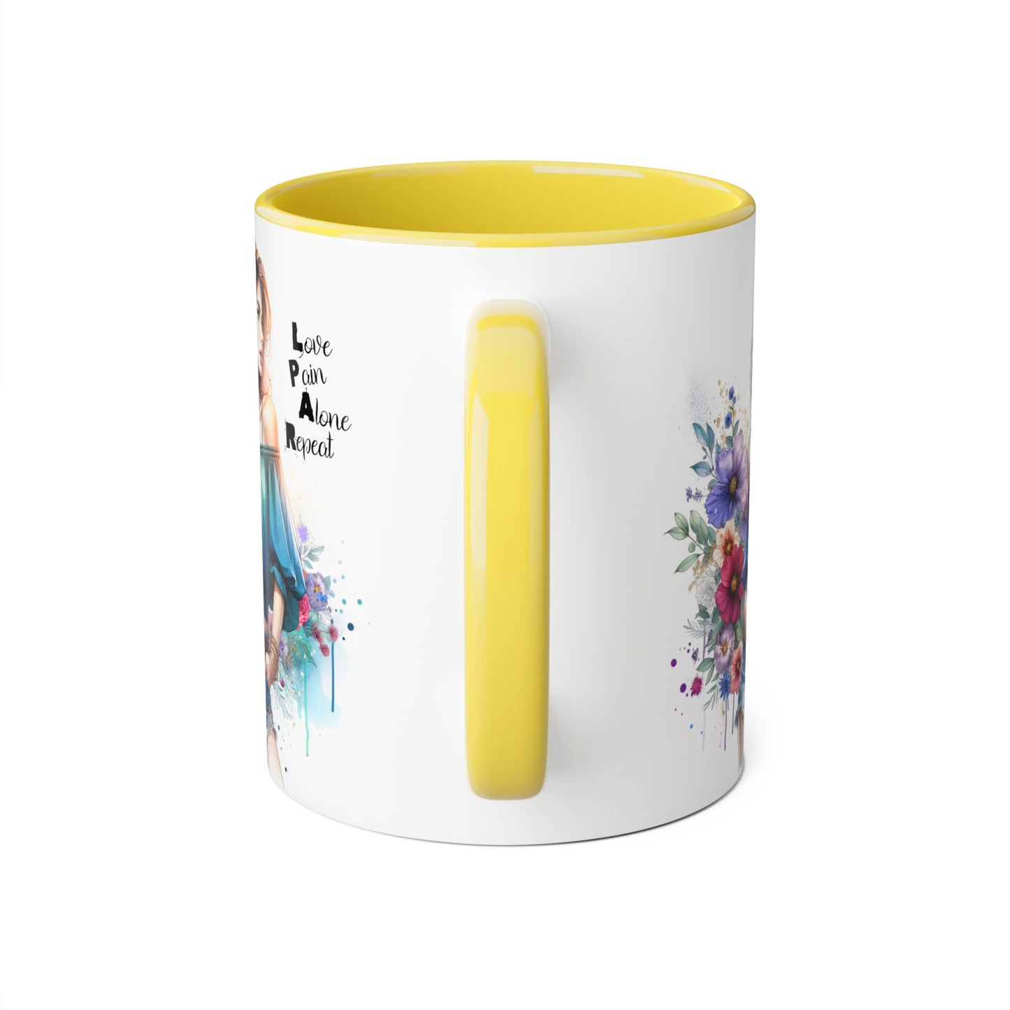 Floral Lover's Accent Mug - Celebrate Self-Love, Ideal Gift for Friends & Family, Perfect for Birthdays, Holidays, Cozy Moments