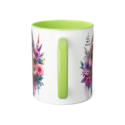 I Can Buy Myself Flowers Bohemian Flower Mug | I’m Busy Being Fabulous Coffee Cup, Floral Mug, Gift for Flower Lovers, Home Decor, Coffee Lover's Essential