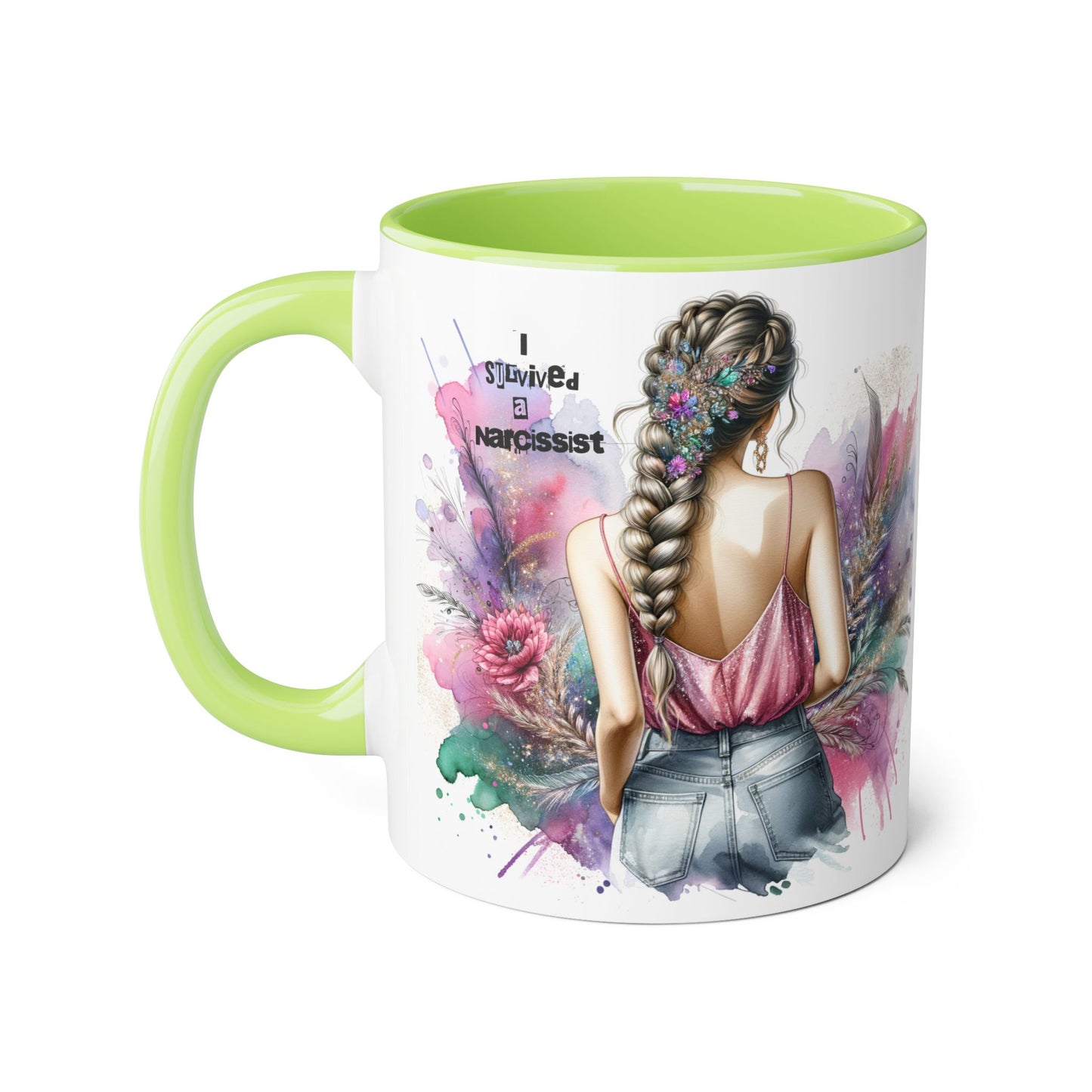 Artistic Narcissist Mug - 11oz Coffee Cup, Unique Gift, Inspirational Quote, Floral Design, Perfect for Friends & Family