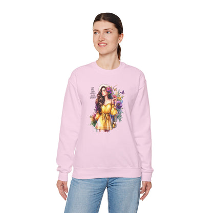 I Am My Own Happily Ever After  Floral Goddess Crewneck Sweatshirt - Boho Chic, Cozy Style, Perfect for Spring, Gift for Her, Casual Wear, Everyday Comfort
