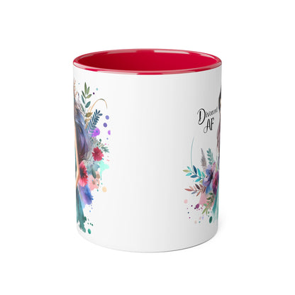 Divorced AF Accent Mug - Inspirational Coffee Cup, Unique Gift for Newly Divorced, Motivational Drinkware, Self-Care Mug