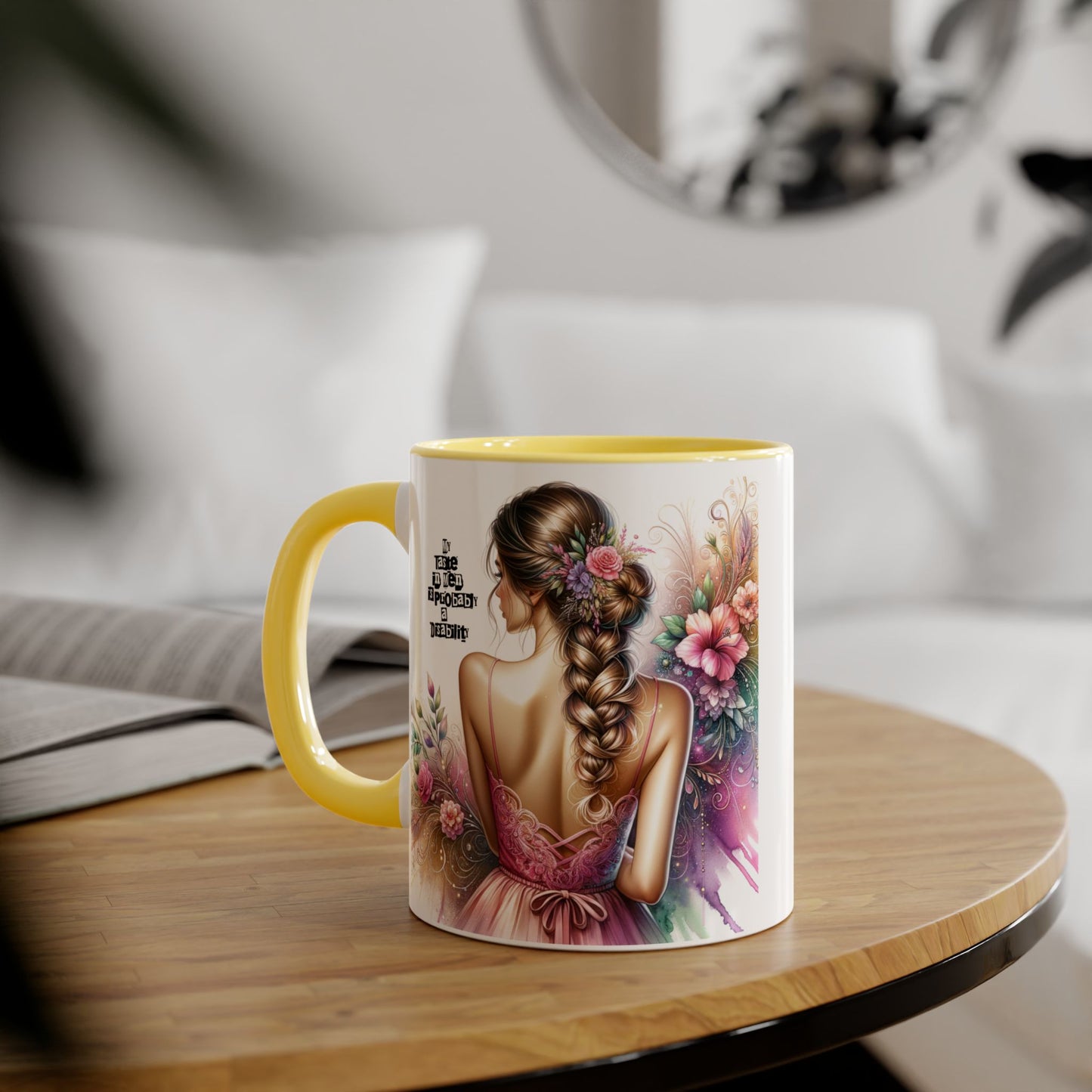 Funny Accent Mug - My Taste in Men is Probably a Disability Humor 11oz Cup