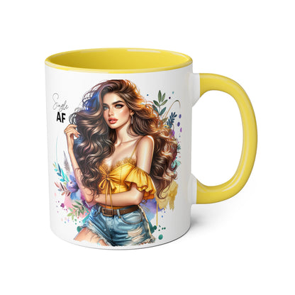 Single AF Stylish Coffee Mug, Unique Gift for Her, Sassy Accent Mug, Birthday Present, Self-Care Reminder, Home Decor