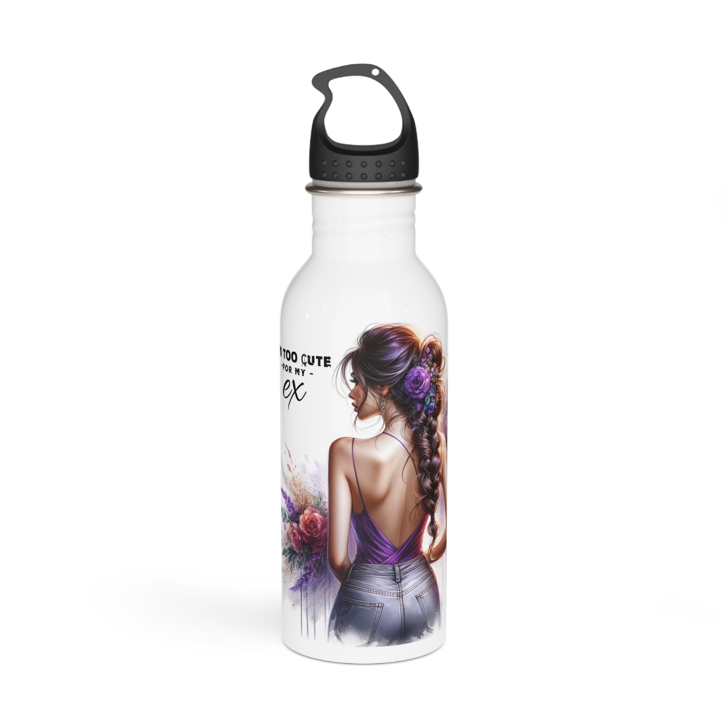 I'm Too Cute For My Ex Quote Stainless Steel Water Bottle, Funny Gift, Travel Mug, Motivational Water Bottle, Stylish Drinkware, Eco-Friendly Bottle