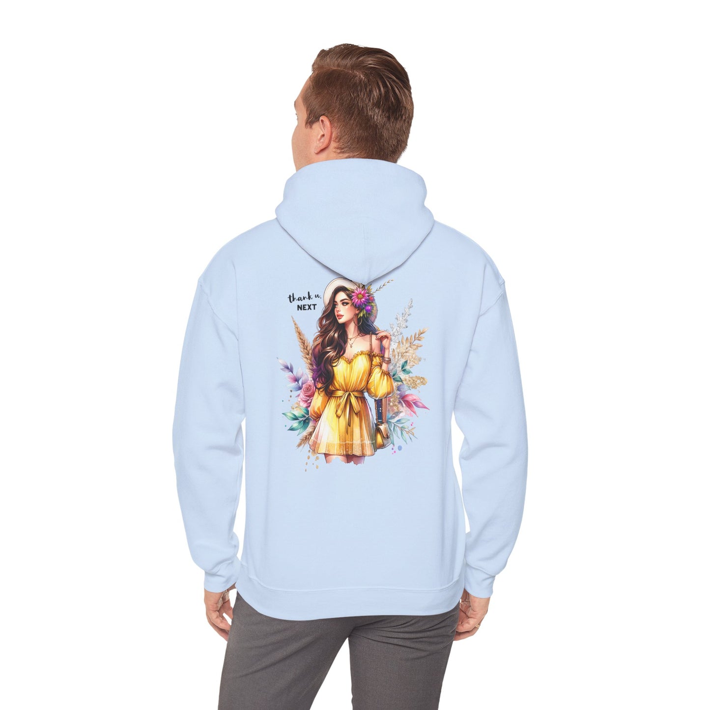 Thank U, Next Bohemian Chic Hoodie - Relaxed Fit Unisex Sweatshirt, Casual Style, Everyday Wear, Gift for Her, Art-Inspired Apparel