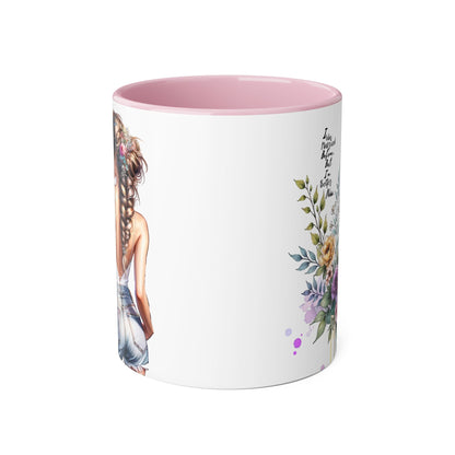 I Was Married Before But I'm Better Now Elegant Floral Accent Mug, Perfect Gift for Tea Lovers, Inspirational Coffee Cup for Her, Unique Home Decor, Sister's Birthday Gift