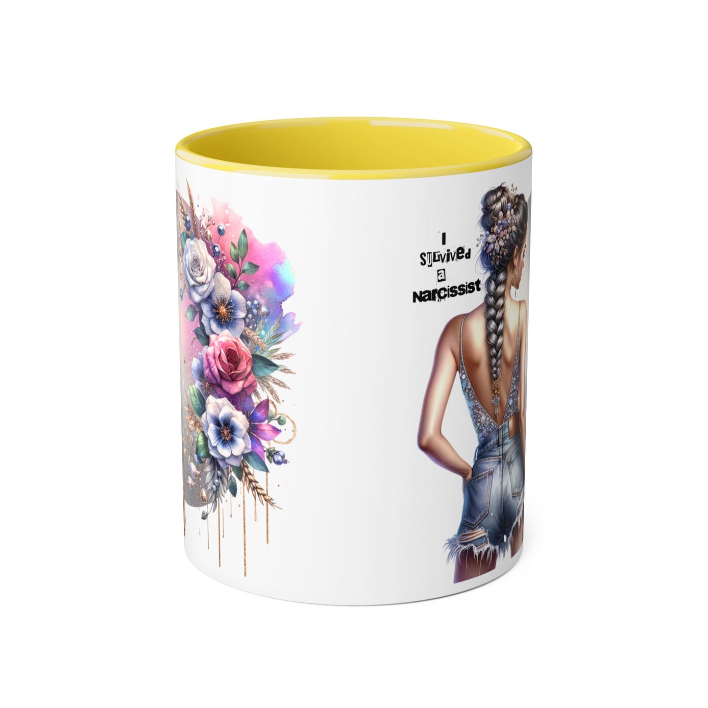 Bohemian Accent Mug with Floral Design | Inspirational Gift, Coffee Mug, Home Decor, Unique Art Mug, Perfect for Any Occasion