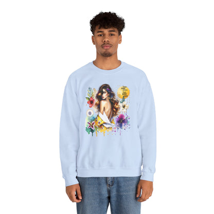 I Don't Make Mistakes, I Just Date Them Floral Art Crewneck Sweatshirt, Comfortable Ladies Fashion, Gift for Her, Boho Style, Casual Outfit, Cozy Sweater