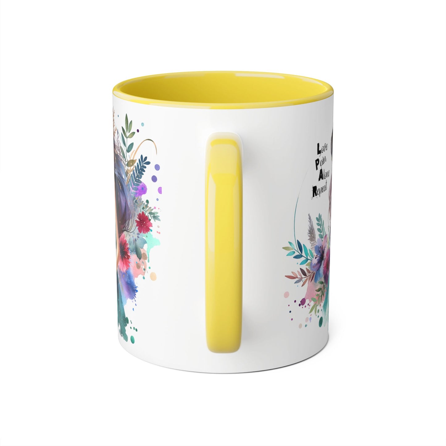 Boho Floral Accent Mug with Inspirational Quote, Perfect Gift for Tea Lovers, Home Decor, Stylish Coffee Cup, Cute Kitchenware
