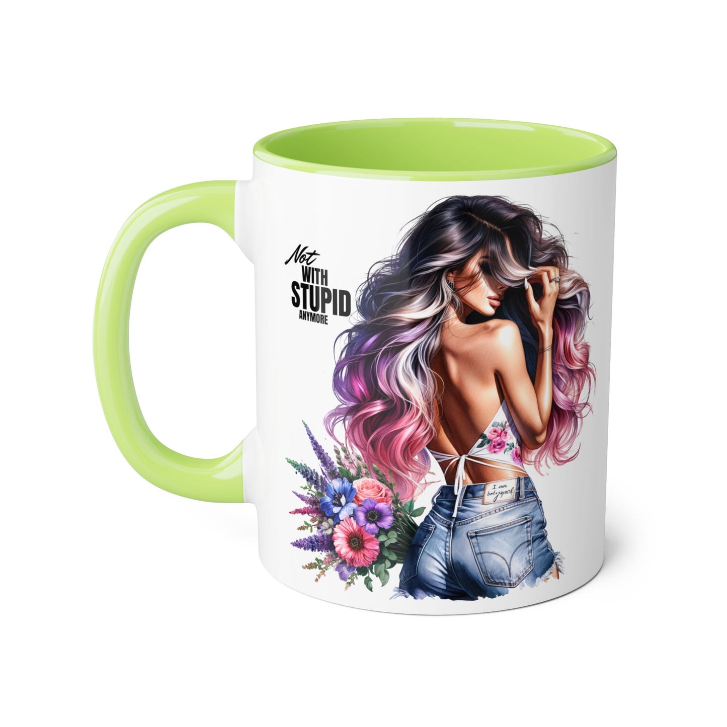 Mug - Not With Stupid Anymore Humoristic 11oz Accent Mug