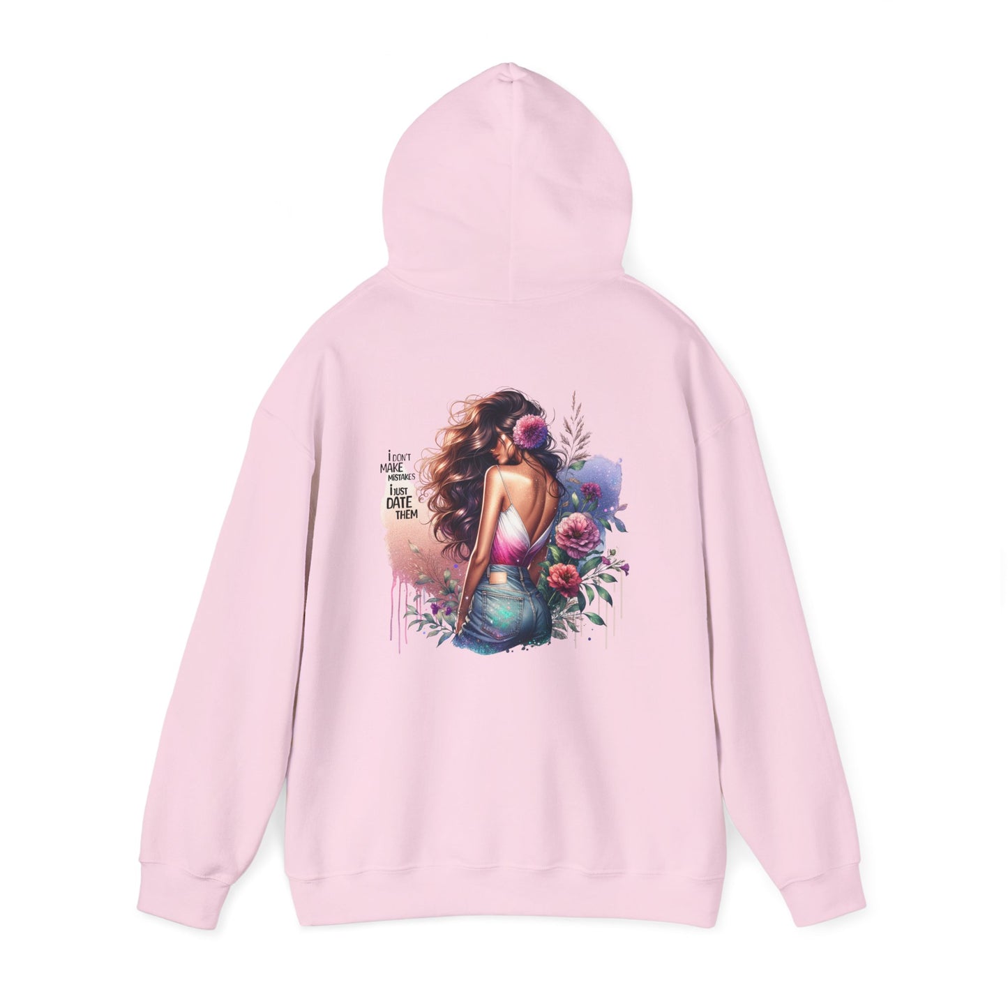I Don`t  Make Mistakes, I Just Date Them Bohemian Floral Hoodie, Stylish Unisex Sweatshirt, Cozy Casual Wear, Perfect for Festivals, Thoughtful Gift Idea