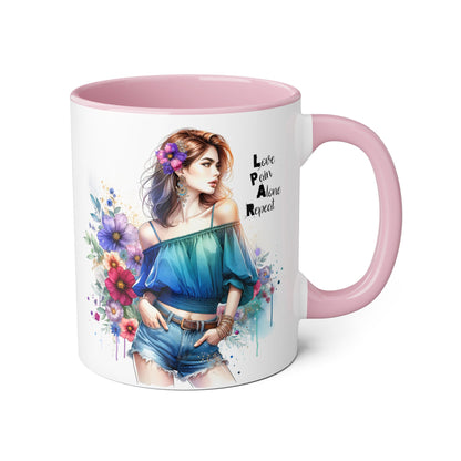 Floral Lover's Accent Mug - Celebrate Self-Love, Ideal Gift for Friends & Family, Perfect for Birthdays, Holidays, Cozy Moments