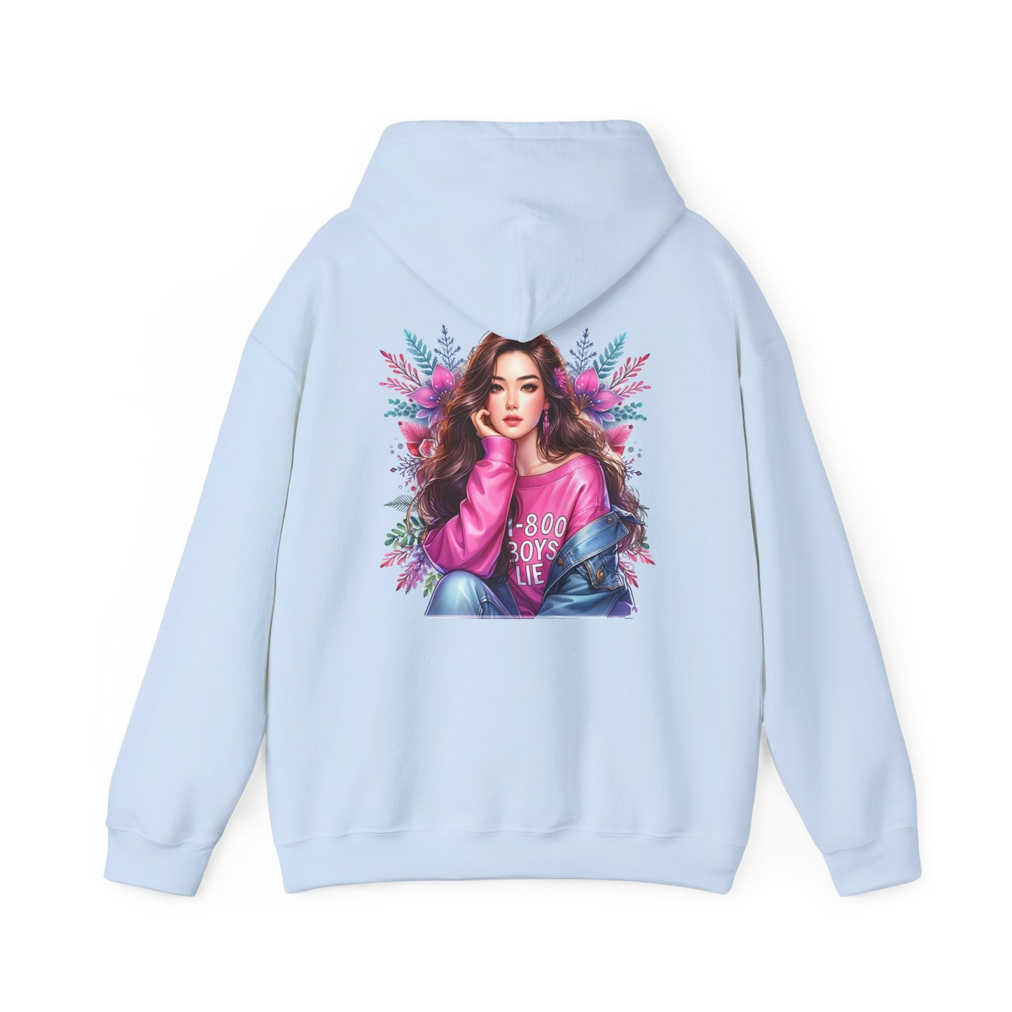 1-800-Boys-Lie Stylish Graphic Hoodie for Trendsetters, Cozy Hooded Sweatshirt, Fashionable Streetwear, Perfect Gift for Her, Everyday Comfort