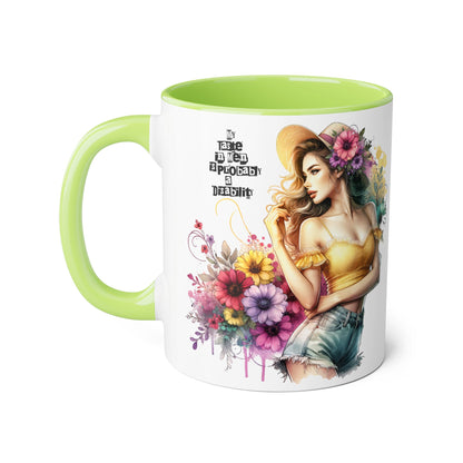 Funny Accent Mug - My Taste in Men is Probably a Disability Humor 11oz Cup