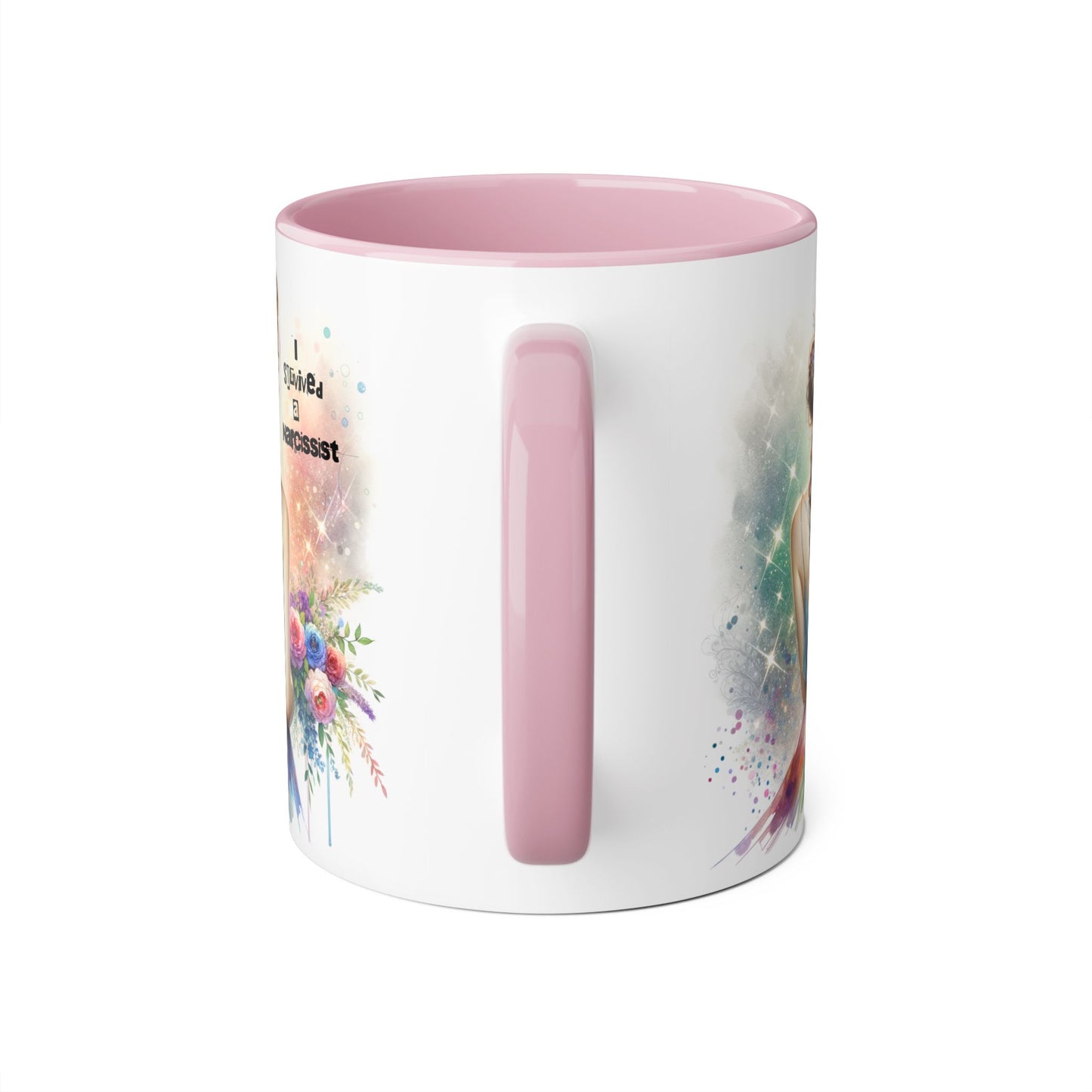 Beautiful Artistic Accent Mug - Unique Coffee Cup for Women, Gift for Her, Bohemian Style Drinkware, Perfect for Birthdays and Celebrations
