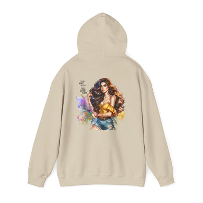 I Don`t  Make Mistakes, I Just Date Them Colorful Artistic Hooded Sweatshirt with Inspirational Quote, Cozy Unisex Pullover, Streetwear Fashion, Unique Gift Idea, Art Lover Apparel