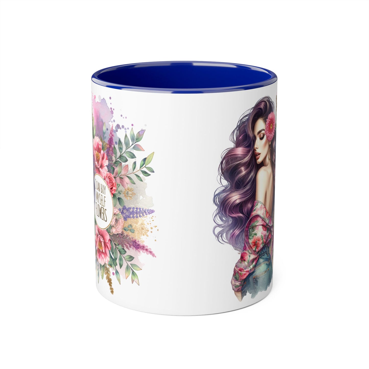 I Can Buy Myself Flowers Floral Inspiration Mug, Unique Gift for Her, Coffee Cup, Self-Care Item, Beautiful Floral Design