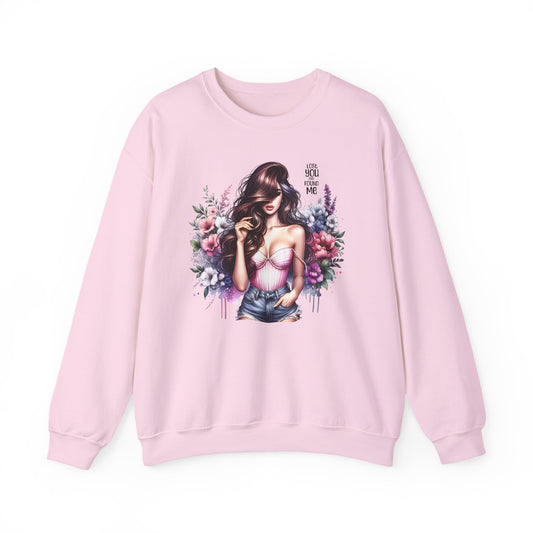 Lost You And Found Me Floral Graphic Crewneck Sweatshirt, Vibrant Sweatshirt, Cozy Casual Wear, Gift for Her, Floral Apparel, Spring Fashion