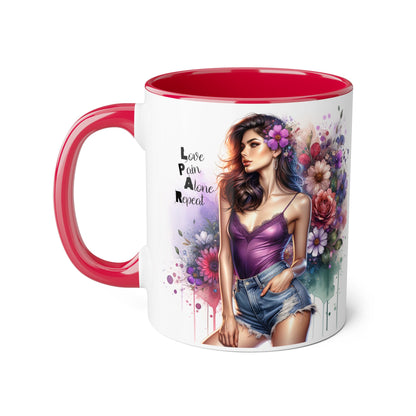 Floral Design Mug, Artistic Coffee Cup, Unique Gift, Vibrant Home Decor, Inspirational Drinkware, Birthday Present