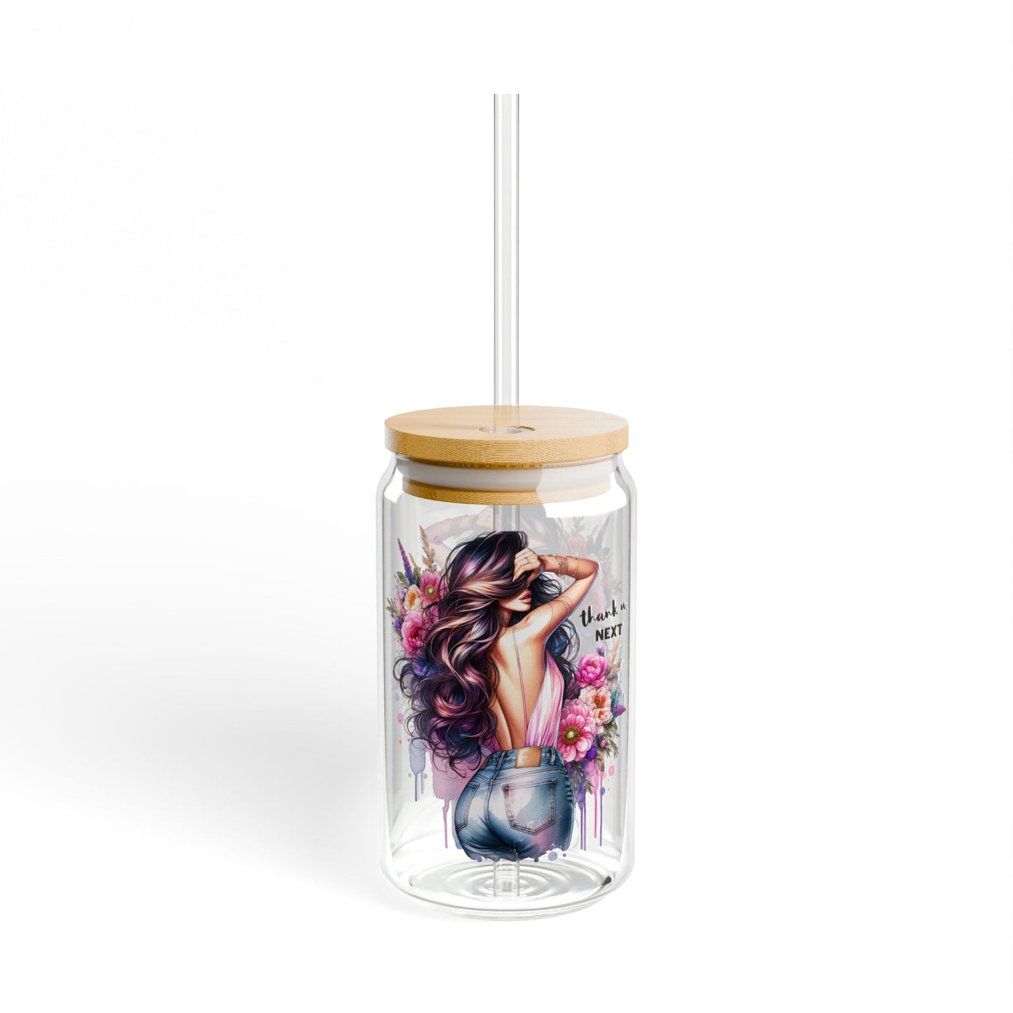 Thank U, Next Stylish Sipper Glass with Artistic Design – Perfect for Home Decor, Gifts, & Celebrations, Kitchen Companion, Eco-Friendly Drinkware