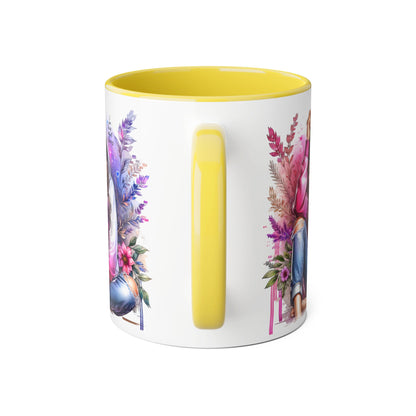 I Can Buy Myself Flowers Chic Floral Accent Mug, Unique Coffee Cup for Women, Gift for Her, Artful Tea Cup, Birthday Mug, Cozy Coffee Drinkware