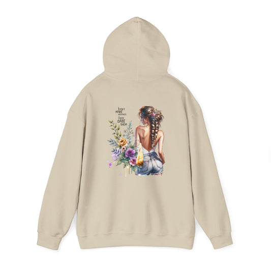 I Don`t  Make Mistakes, I Just Date Them Floral Back Art Hoodie | Cozy Unisex Sweatshirt | Gift for Her | Statement Wear | Casual Layers | Comfy Style | Unique Design