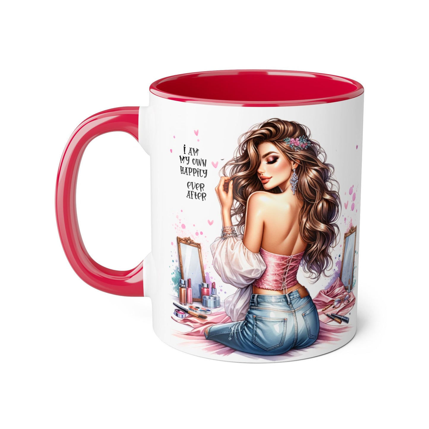 I Am My Own Happily Ever After Empowered Beauty Accent Mug - 11oz Inspirational Coffee Cup for Self-Love and Confidence