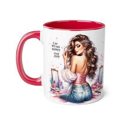 I Am My Own Happily Ever After Empowered Beauty Accent Mug - 11oz Inspirational Coffee Cup for Self-Love and Confidence