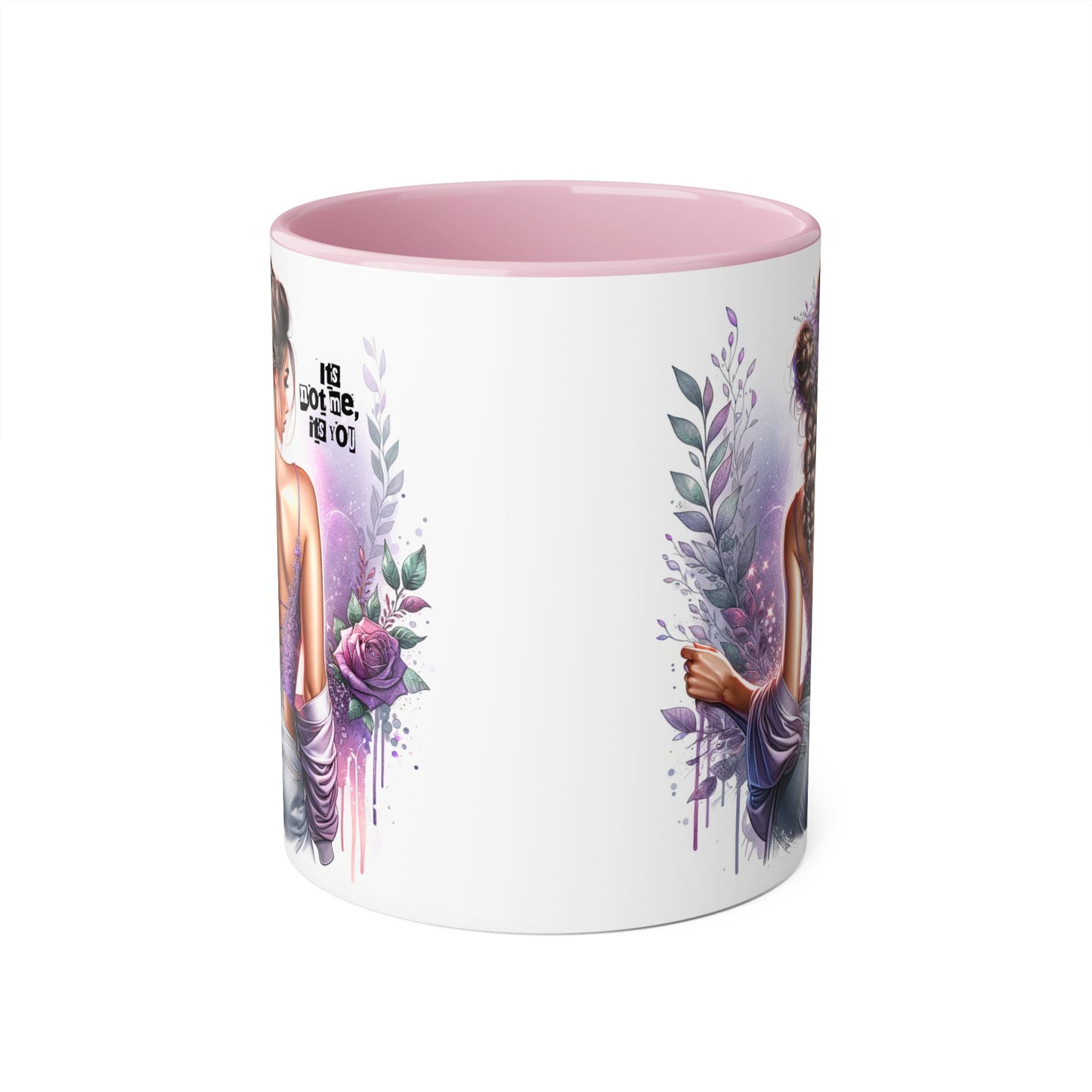It's Not Me, It's You Humoristic Boho Chic Accent Mug, Inspirational Coffee Cup, Floral Design Mug, Unique Gift for Her, Self-Love and Motivation Mug