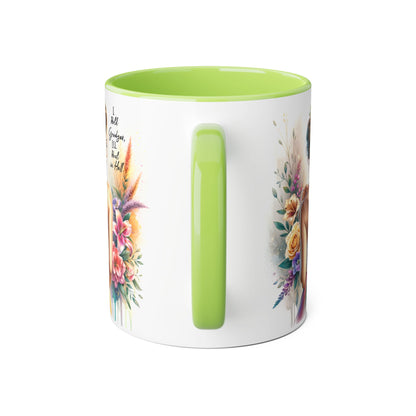 I Hold Grudges, I'll Heal in Hell Elegant Floral Accent Mug for Tea Lovers, Perfect Gift for Grandmas, Inspirational Coffee Mug, Home Decor, Mother's Day