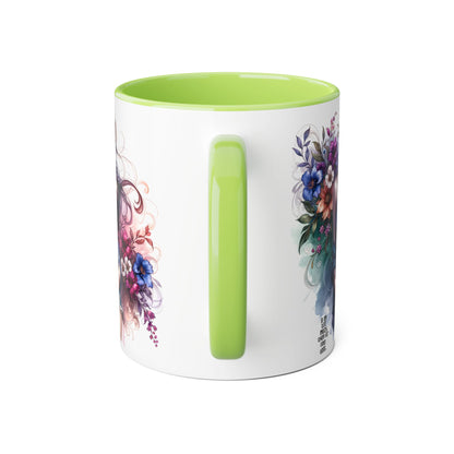 If I'm Too Much, Then Go Find Less Floral Art Accent Mugs, 11oz - Perfect Gift for Flower Lovers, Coffee Lovers, Home Decor, Birthday Gifts, Art Enthusiasts