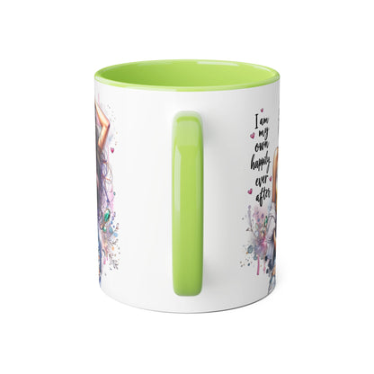 Inspirational Accent Mug - "I Am My Own Happily Ever After" 11oz Coffee Cup