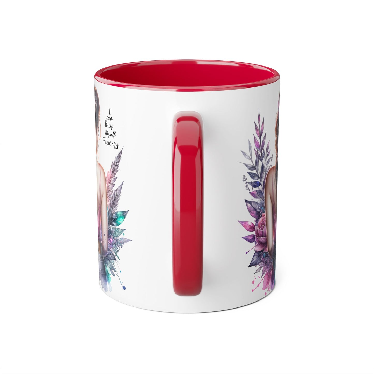 I Can Buy Myself Flowers Floral Inspirational Accent Mug - Perfect Gift for Women, Coffee Lovers, Housewarming, Birthdays, or Motivational Decor