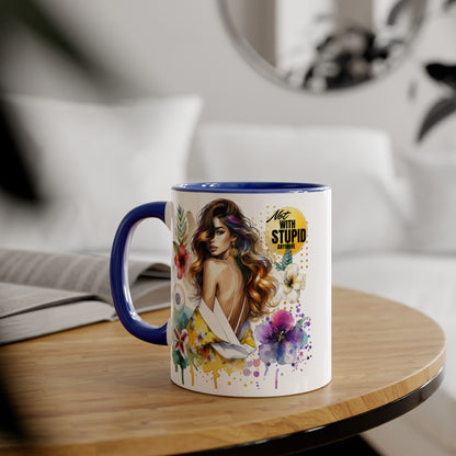 Not With Stupid Anymore Humoristic 11oz Accent Mug