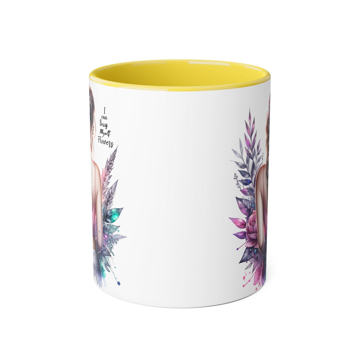 I Can Buy Myself Flowers Floral Inspirational Accent Mug - Perfect Gift for Women, Coffee Lovers, Housewarming, Birthdays, or Motivational Decor