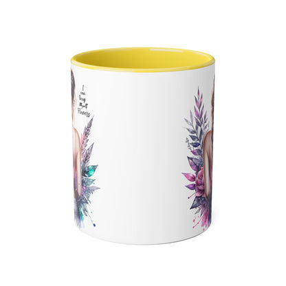 I Can Buy Myself Flowers Floral Inspirational Accent Mug - Perfect Gift for Women, Coffee Lovers, Housewarming, Birthdays, or Motivational Decor